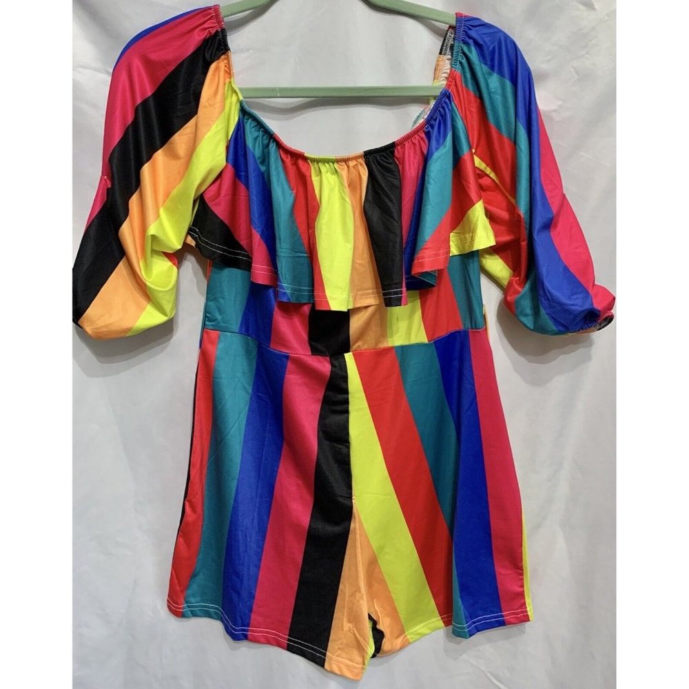 One piece Women's Jumpsuit Shorts Halloween, Calypso, Beach Multicolor Large